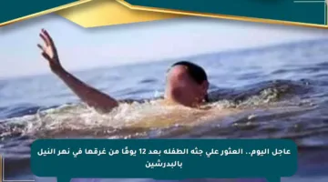 عاجل اليوم.. العثور على جثة الطفلة بعد 12 يومًا من غرقها في نهر النيل بالبدرشين
